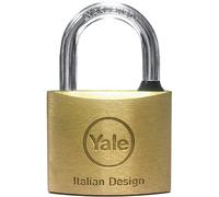 Yale Lucchetto Y1100060080X – Ottone, corpo 60 mm, arco 31 mm, doppio sistema di chiusura