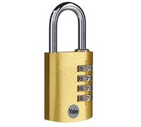 YE YE3CB381311GO - Lucchetto a combinazione, alluminio, 4 file di numeri, 38 mm