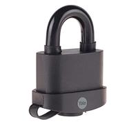 Yale Lucchetto di alta sicurezza resistente agli agenti atmosferici Y220B/61/123/1 corpo 60mm, arco in acciaio indurito, 3 chiavi