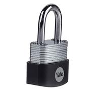Yale Lucchetto in acciaio laminato di alta sicurezza Y115B/30/117/1 corpo 30mm, arco in acciaio indurito, 3 chiavi
