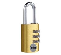 YE YE3CB201211GO - Lucchetto a combinazione, alluminio, 3 file di numeri, 20 mm