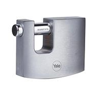 Yale Lucchetto in ottone di massima sicurezza con finitura cromata Y124B/70/115/1 corpo 70mm, gancio in acciaio indurito, 3 chiavi