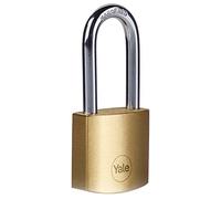 Yale Lucchetto in ottone Y110B/20/122/1 corpo 20mm, arco lungo in acciaio, 3 chiavi