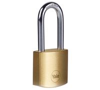 Yale Lucchetto in ottone Y110B/30/132/1 corpo 30mm, arco lungo in acciaio, 30mm