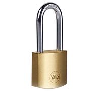 Yale Lucchetto in ottone Y110B/40/140/1 corpo 40mm, arco lungo in acciaio, 3 chiavi
