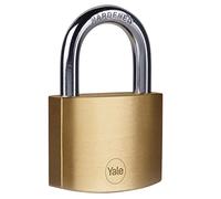 Yale Lucchetto in ottone Y110B/50/126/1 corpo 50mm, arco in acciaio, 3 chiavi