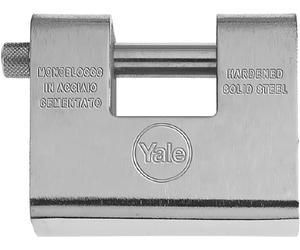 Yale LUCCHETTO SERRANDE MONOBLOCCO 84 mm LUCE 18 mm ANSA 13 mm ACCIAIO