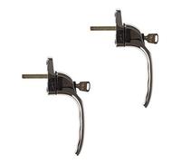 Yale P-2YWHLCK40N-PC - Maniglie universali per finestre, adatte per finestre destrorse o sinistre, mandrino da 40 mm, chiudibili, confezione Visi, adatte per finestre in PVC, finitura cromata lucida,