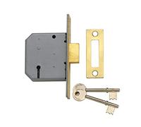Yale P-M322-PB-78 3 Leve mortasa Standard di Sicurezza, Finitura in Ottone, 3 Inch/76 mm