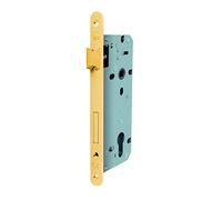 Yale Serratura per porte in legno Y52X0070 ottone lucido, bordi quadri, entrata 70 mm