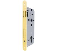 Yale Serratura per porte in legno Y52X1040 ottone lucido, bordi tondi, entrata 40mm