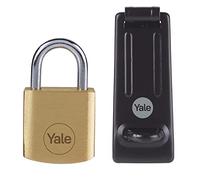 Yale Y110B/40/123/1/HSP 40mm Ottone Outdoor Lucchetto e Hasp