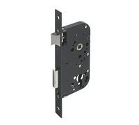 Yale Y60 Serratura da incasso foro cilindro, asse 50 mm, baule 148 mm, Y60K-A50/N, cassetta di sicurezza reversibile, testa quadrata per porta d'ingresso, di servizio, locali sensibili-nero, Axe 50mm