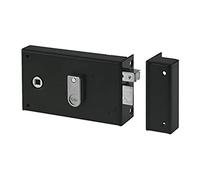 Yale YAH36D Serratura a muro orizzontale con frusta, 2 chiavi in dotazione, asse 55 mm, quadrato 6 mm, cachi, Droite