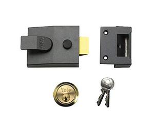YALE YAL85DMGPB P-85-DMG-PB-40-Deadlock Nightlatch, alta sicurezza con Deadlock automatico, grigio metallizzato scuro, 40