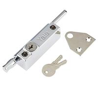 Yale YALP124CH Blocco di Sicurezza, Cromato Lucido, P-124 Door Pushbolt