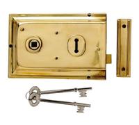 Yale YALP334PB Cerchio Serratura, Adatto per Porte Interne, capannoni e cancelli, Ottone, 156 x 104 mm (6 x 4 Inch)