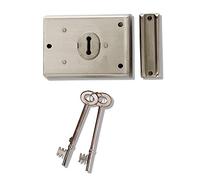 Yale YALP402GRY Deadlock per Cerchioni, Adatto per Porte Interne, capannoni e cancelli, Grigio, 105 x 70 mm (4 x 3 Inch)