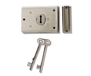 Yale YALP402GRY Deadlock per Cerchioni, Adatto per Porte Interne, capannoni e cancelli, Grigio, 105 x 70 mm (4 x 3 Inch)