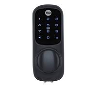 Yale YD-01-CON-BL Nightlatch, Serratura Intelligente per Porta, con Tastiera Touch, Blocco di Accesso con codice Pin, Funzionamento a Pollice, Nero [Classe energetica