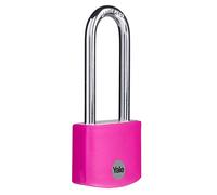 Yale YE3B/38/119/2/BK - Lucchetto YE3B/38 38 mm nero: corpo in alluminio con arco in acciaio temprato cilindro a 5 perni e test EN12320 per protezione affidabile di zaini cassette e uso interno