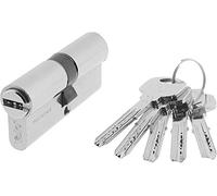 Yale, YL64040HNDE Cilindro di Sicurezza YL6 DS Doppia Frizione Cam Lunga Chiave Chiave Nichelato 40 x 40 mm