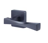 Yale Coppia di maniglie per porta su rosone Verona, nero opaco, con foro per serratura, 7 mm, interna/esterna, YPP7-V-PC
