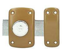 Yale yv10bt/40 Serratura di sicurezza a pulsante, marrone dorato, 40 mm