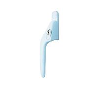 Yale YWHLCK40L-WH Maniglia per finestra offset, adatta per finestre mancini, mandrino da 40 mm, chiudibile, in scatola, adatta per finestre in PVC, finitura bianca