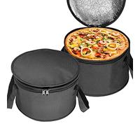 Yalin Confezione da 2 sacchetti rotondi per il pranzo, 31 x 19 cm, isolati termici, per pasticceria e torte, riutilizzabili, per friggere torte e casseruole per potluck, picnic e consegna di cibo