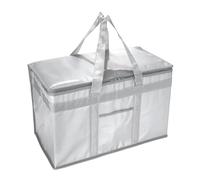 Yalin Grande borsa termica XXL, in polistirolo, per mantenere il cibo caldo o freddo, riutilizzabile, doppia cerniera, per la spesa, 50,8 cm di larghezza x 33 cm di altezza x 25,4 cm di profondità