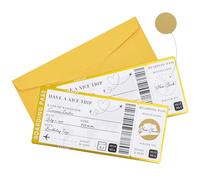 YALiya 2 Pezzi Biglietto di Viaggio con Buste, Biglietti d'imbarco Gratta e Vinci Personalizzati, Confezione Regalo da Viaggio Unica, Biglietto a Sorpresa Gratta e Rivela per Compleanno, Fidanzate