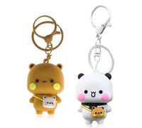 YALiya 2 Pezzi Bubu Dudu, Portachiavi In Peluche Orso Polare E Bruno