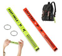 YALiya 2 Pezzi Ciondoli Riflettenti, Catarifrangenti per Zaini Scuola, Luce Sicurezza per Zaino Cordino Riflettente, Catarifrangenti per Chiavi per Zaini Jogging(2 Colori)