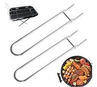 YALiya 2 Pezzi Sollevatore per Griglia per Barbecue,Pinza per Sollevamento Griglia Griglia per Impieghi Gravosi Impugnatura Antiscivolo ed Ergonomica, Accessorio per Barbecue, Utensili da Campeggio