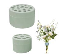 YALiya 2 Pezzi Supporto a Spirale Ikebana, Spiral Ikebana, Supporto per Steli, Porta Bouquet a Spirale, Supporto per Stelo a Spirale per Vasi, per Decorazione di Nozze(Verde S+L)