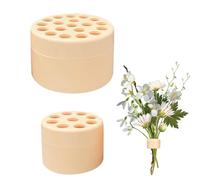 YALiya 2 Pezzi Supporto a Spirale Ikebana, Spiral Ikebana, Supporto per Steli, Porta Bouquet a Spirale, Supporto per Stelo a Spirale per Vasi, per Decorazione di Nozze(Giallo S+L)