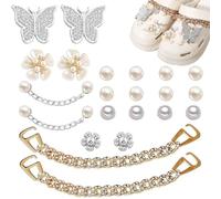 YALiya 22 Pezzi Shoe Charm, Accessori Scarpe con Diamanti Cristallo, Accessori per Fai-da-te, Ciondoli per Decorazioni per Scarpe, Cristallo Diamante Bling scarpe accessori, Ragazze, Donne