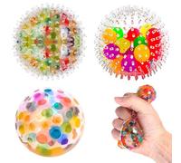 YALiya 3 Pezzi Antistress Adulti Pallina Antistress, Palline Colorate per Bambini Pallina Antistress, Palla Antistress Mano, L'impastamento Allevia l'ansia e Distrae il Cervello dal Rilassamento