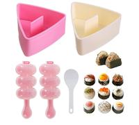 YALiya 5 Pezzi Triangolare Stampo per Onigiri, Onigiri Stampi, Include 2 Triangolari Onigiri Stampi, 2 Stampo Onigiri e 1 Cucchiaio per Riso, fai da te in Cucina, Ristorante, Campeggio in Famiglia