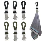 YALiya 6 Pezzi Gancio a Clips per Strofinacci da Tè, Clip Per Asciugamano, Ganci per Asciugamani, Adatto per Appendere Asciugamani, Vestiti, Guanti, Abiti, ecc (nero/verde militare)