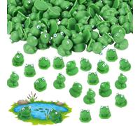 YaLiyA 60 Pezzi Mini Rana Rane Piccole da Giardino Mini Rane in Resina Piccole Rane per Acquario Giardino Paesaggio casa delle Bambole Decorazione in Miniatura per Vaso Fai da Te