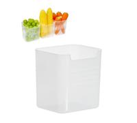 YALiya Cestini Organizzatori per dispensa Trasparente,Set da 3 Pezzi Contenitori per Frigorifero,Organizer Frigorifero con Coperchio,per Cucina,Dispensa,Armadietti,Ripiani,Bagno
