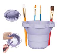 YALiya Lavatrice Portatile Pieghevole per Pennelli, Secchio per Lavaggio, Secchio da Viaggio per Acquerello, Adatto per Contenitori di Colori Acrilici e a olio, la Pulizia di Pennelli per il Trucco