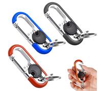 YaLiyA Portachiavi Auto Uomo 3 Pezzi Portachiavi in Lega di Zinco Moschettone Portachiavi Multifunzione con 6 Portachiavi Solid Color Double Ring Key Chain Portachiavi in Metallo per Uomini e Donne
