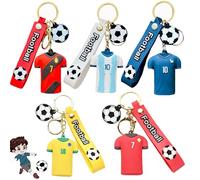 YaLiyA Portachiavi Calcio Portachiavi Regalo di Calcio Portachiavi da Calcio per Bambini Porta Chiavi Regalo per Tifosi di Calcio Regalo novità Portachiavi Calcio per Ragazzi Sportivi in Silicone
