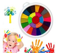 YALiya Tampone colorato per timbri con impronte digitali, 25 colori, per bambini, lavabile, atossico, per fai da te, pittura su tessuto, scuola, attività creative