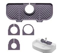 YALiya Tappetino Scolapiatti, Tappetino Lavello Cucina, Paraspruzzi Lavello Cucina, Pulito e Ordinato, Taglia Giusta, per Bagno, Cucina, Uso Domestico, 27 * 11 cm(Grigio)
