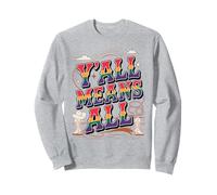Y'all Means All, Rainbow Country Pride Cowboy Theme Felpa