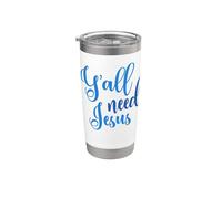 Ya'll Need Jesus Easter Christian Church Uomini Donne Ragazzi Ragazza Bicchiere termico in acciaio inox doppia parete